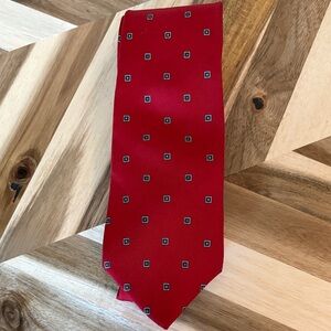 Christian Dior Red Patterned Men's Tie